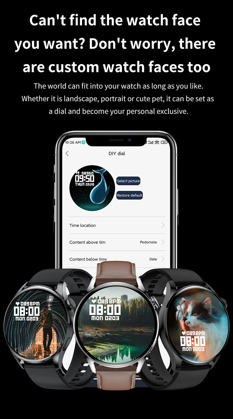 LIGE NFC Access Control Smart Watch Men Bluetooth Call Sport Fitness Men's Wristwatch Heart Rate Monitor Waterproof Smartwatch by Reinvent Yourself