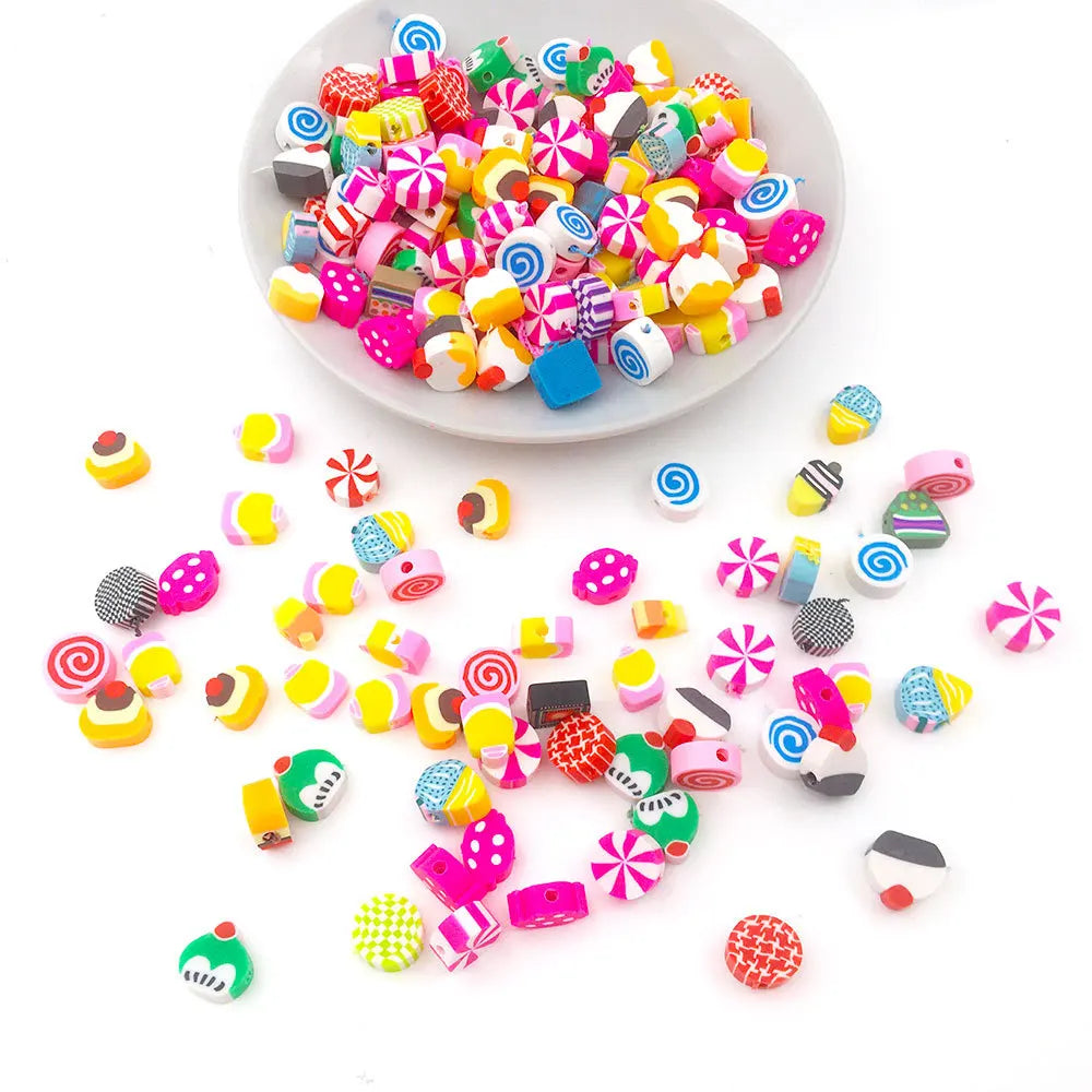 100/1000Pcs Flower Polymer Clay Beads Pattern Round Polymer Clay Beads for Jewelry Making Findings, Bracelet Accessories by Reinvent Yourself