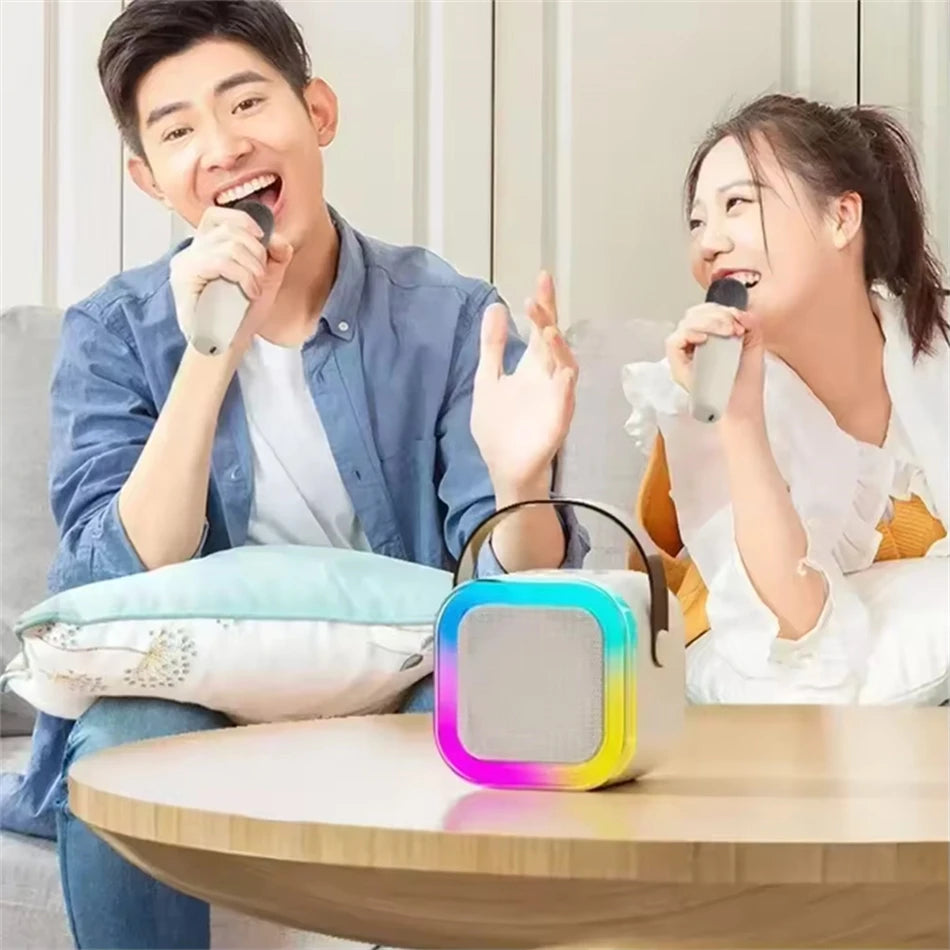 New Hot K12 Bluetooth Speaker Portable Home Cute Karaoke Mini Wireless Audio with Microphone K Song Family Singing Machine by Reinvent Yourself