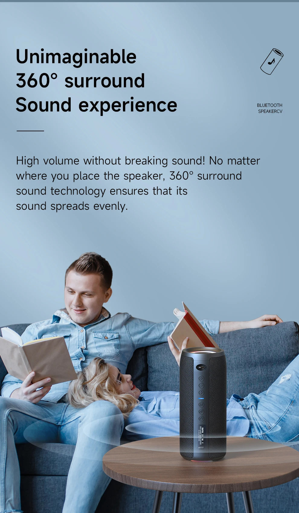 ZEALOT-S51PRO 40W High-power Bluetooth Speaker 3D Stereo Bass Bluetooth Speaker Portable IPX5 Waterproof Suitable TWS Boom Box by Reinvent Yourself