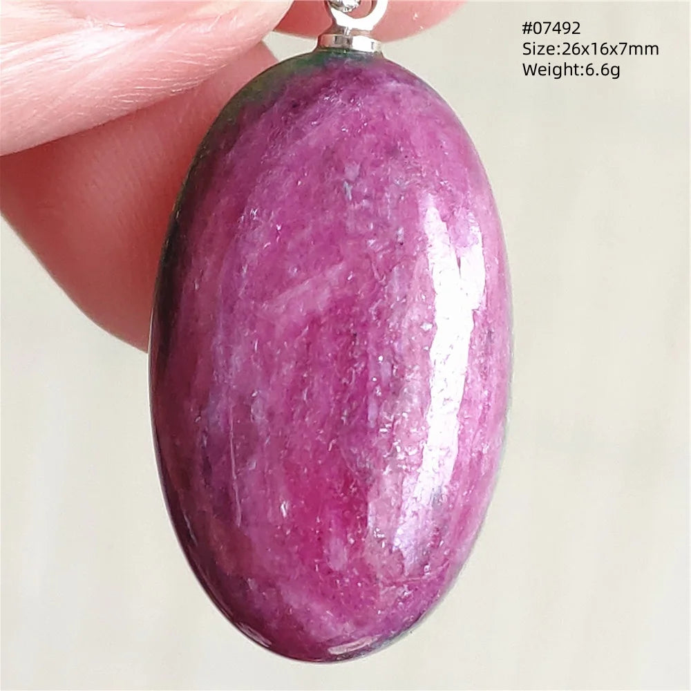 Natural Red Ruby Pendant Jewelry Love Heart Watermelon Ruby Zoisite Necklace Women Men 925 Sterling Silver AAAAA by Reinvent Yourself