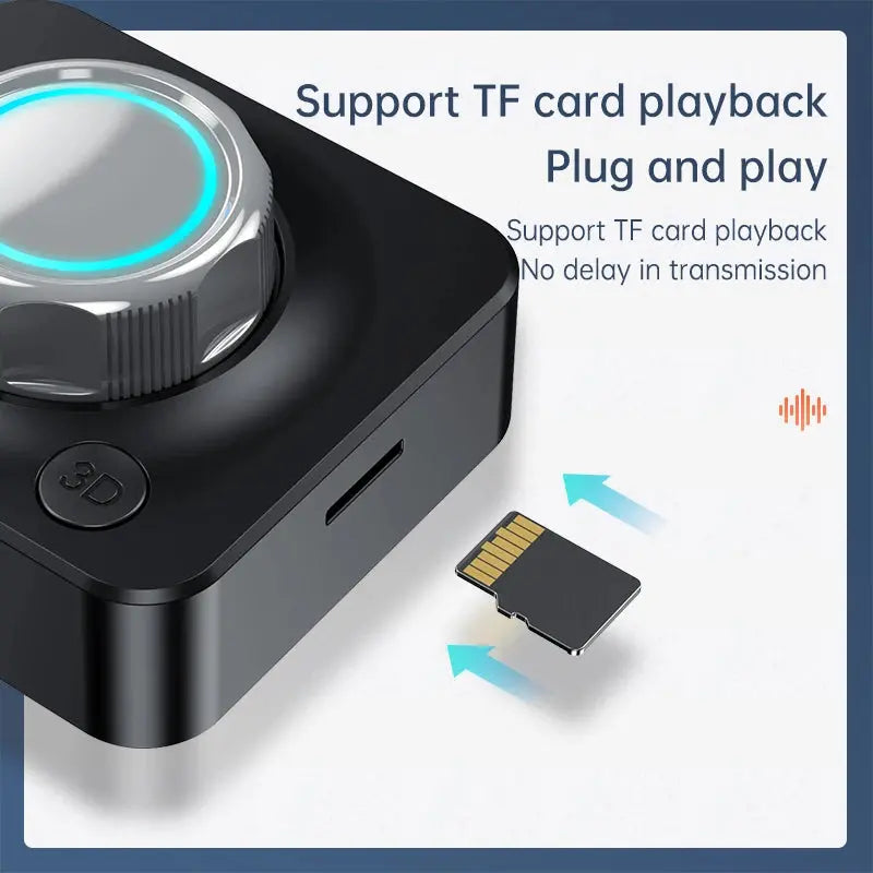 Bluetooth 5.0 Audio Receiver 3D Stereo Music Wireless Adapter TF Card RCA 3.5mm 3.5 AUX Jack For Car Speaker Amplifier Headphone by Reinvent Yourself