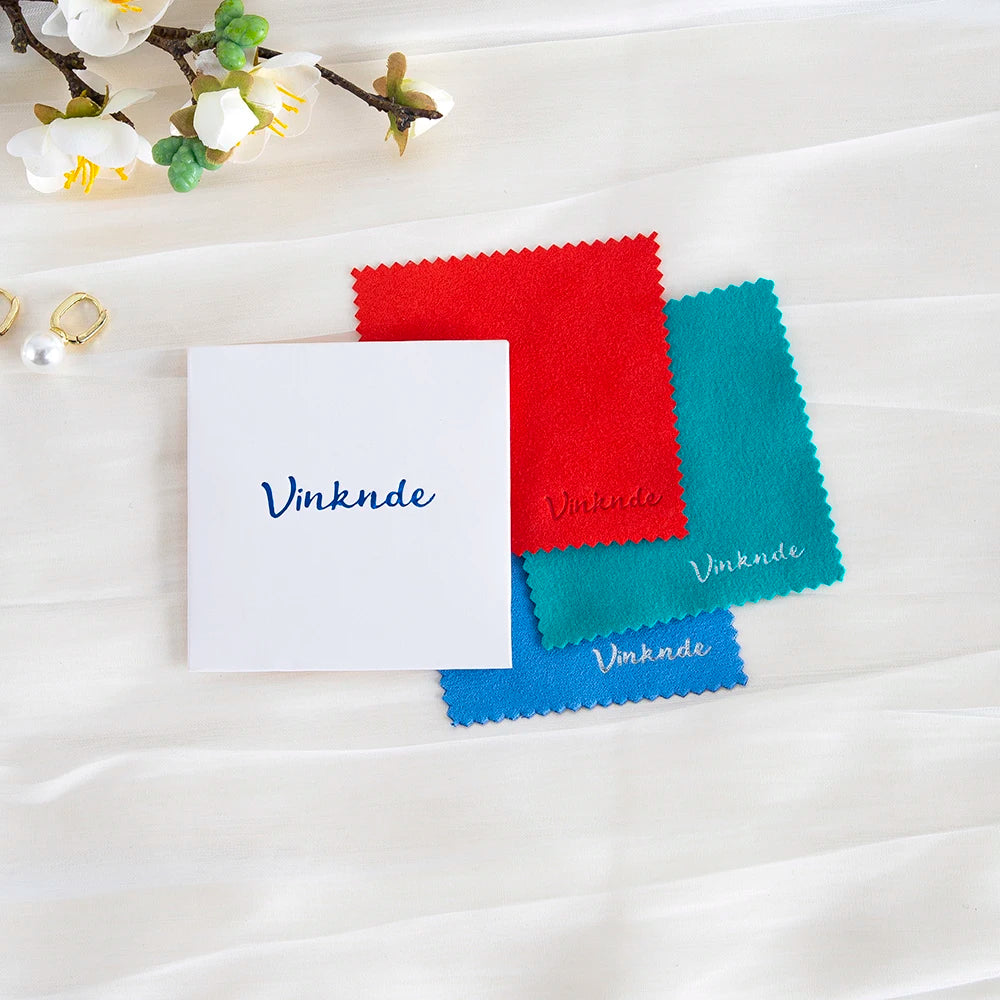 DIY Personalized Polishing Cloths Custom Jewelry Earrings Cleaning Cloth With Logo 8x8cm White Black Paper Individually packaged by Reinvent Yourself