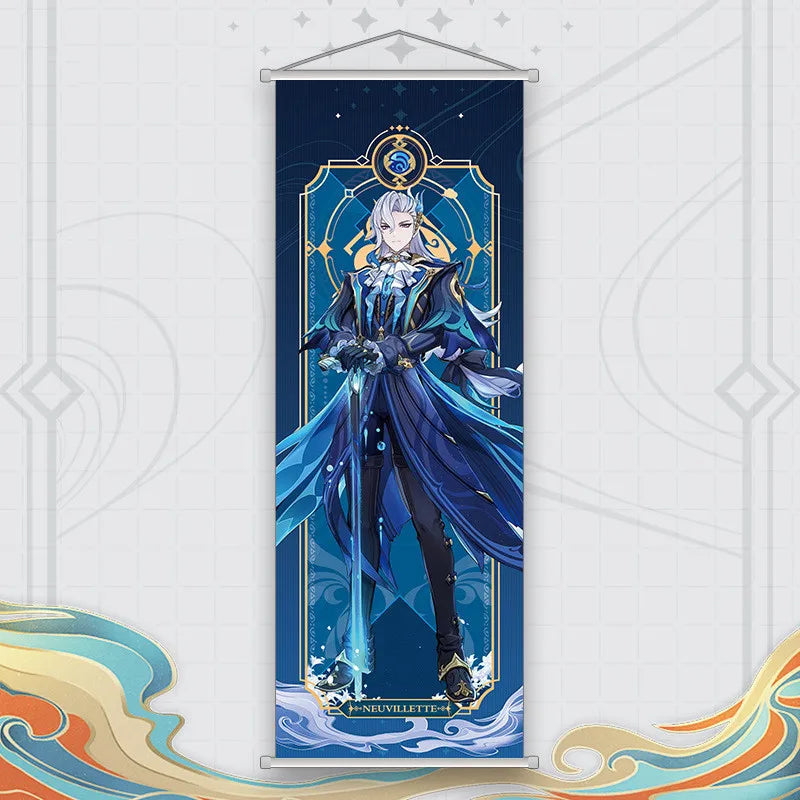 Xiao Yelan Kazuha Hutao Genshin Impact Scroll Canvas Wall Hanging Painting Home Decor Anime Poster Wall Art Room Decoration by Reinvent Yourself