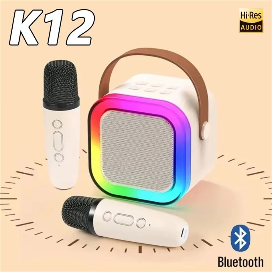 New Hot K12 Bluetooth Speaker Portable Home Cute Karaoke Mini Wireless Audio with Microphone K Song Family Singing Machine by Reinvent Yourself