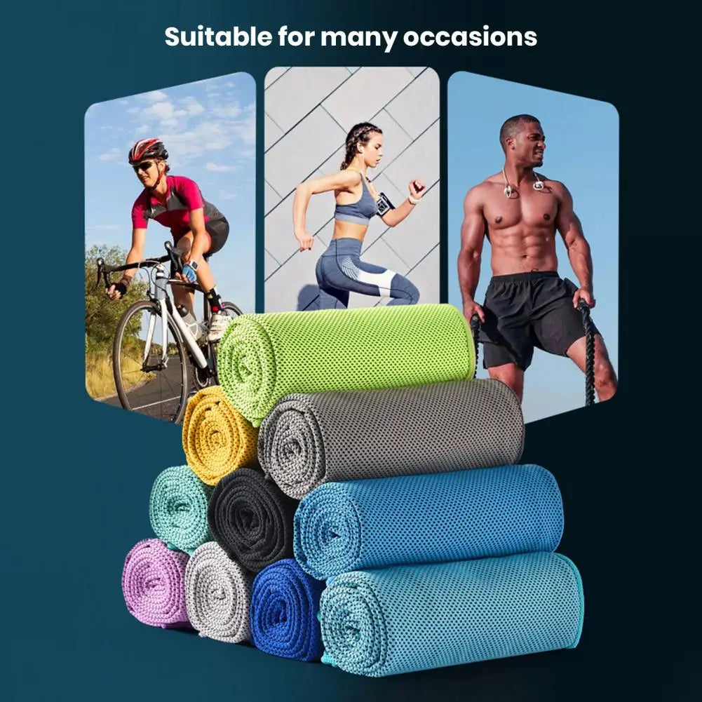 Instant Cooling Towel Quick Dry Sweat Absorption Running Towel Yoga Towel Workout Sports Physical Cooling Gym Fitness Towels by Reinvent Yourself