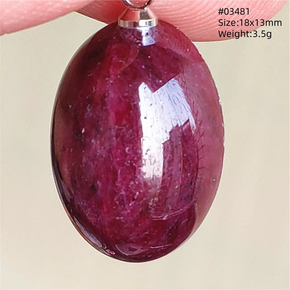 Natural Red Ruby Pendant Jewelry Love Heart Watermelon Ruby Zoisite Necklace Women Men 925 Sterling Silver AAAAA by Reinvent Yourself