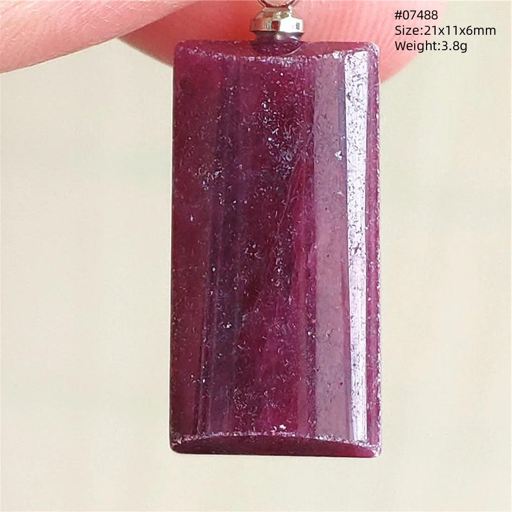 Natural Red Ruby Pendant Jewelry Love Heart Watermelon Ruby Zoisite Necklace Women Men 925 Sterling Silver AAAAA by Reinvent Yourself