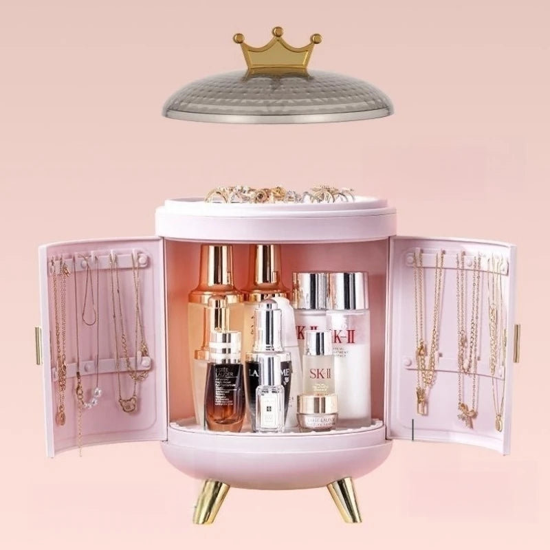 Makeup Storage Box Make Up Skincare Holder Jewelry Bag Cosmetics Organizer Plastic Container For Bathroom Dressing Table Home by Reinvent Yourself