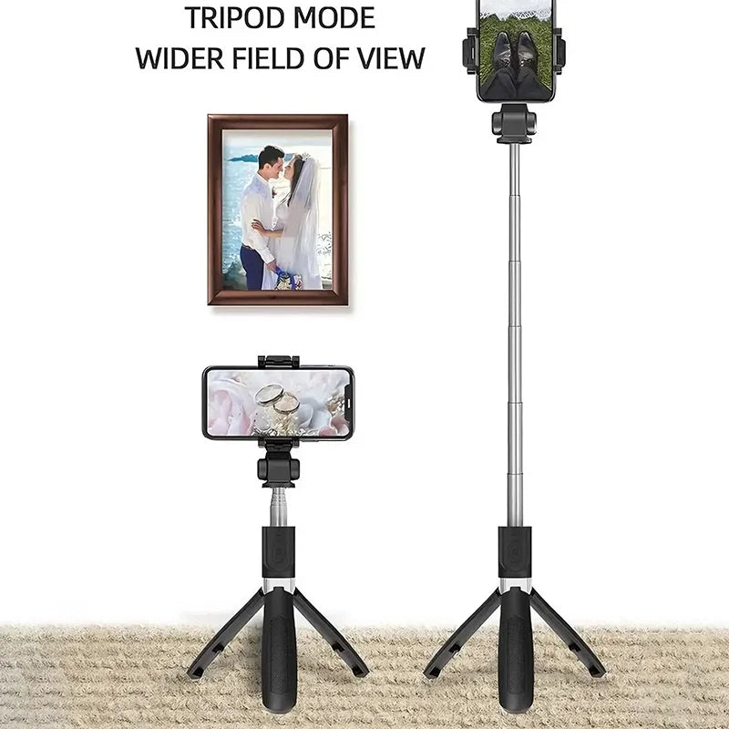 Portable Bluetooth Selfie Stick Mobile Tripod Holder with Remote Shutter Extendable Wireless Remote Retractable Phone Stand by Reinvent Yourself
