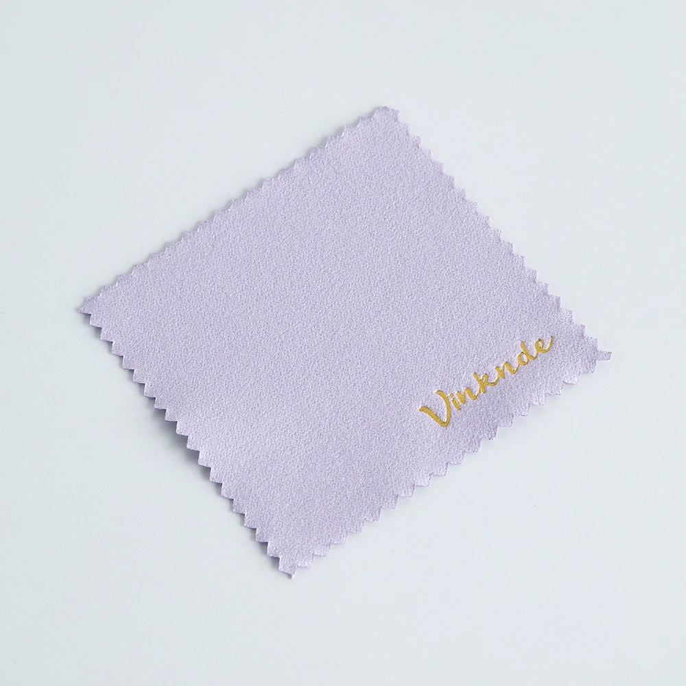 DIY Personalized Polishing Cloths Custom Jewelry Earrings Cleaning Cloth With Logo 8x8cm White Black Paper Individually packaged by Reinvent Yourself