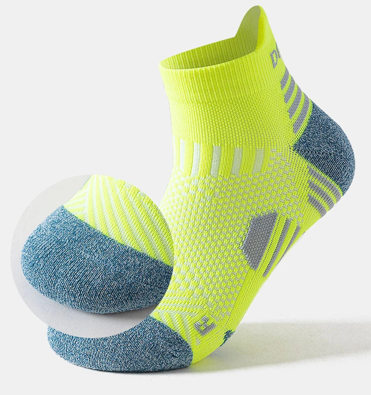 3 Pairs Marathon Socks Men Women Professional Sport Ankle Running Socks Thickened Cushioned Tube Low Cut Fitness Short Sock Mesh by Reinvent Yourself