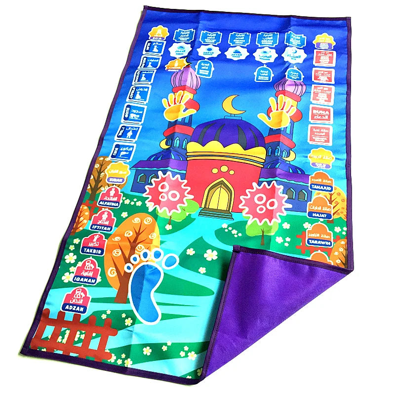 Talking Prayer Mat Educational Interactive Rug Salah Muslim Kids Gift Islam Electronic Worship Blanket Compass Islamic Carpet by Reinvent Yourself