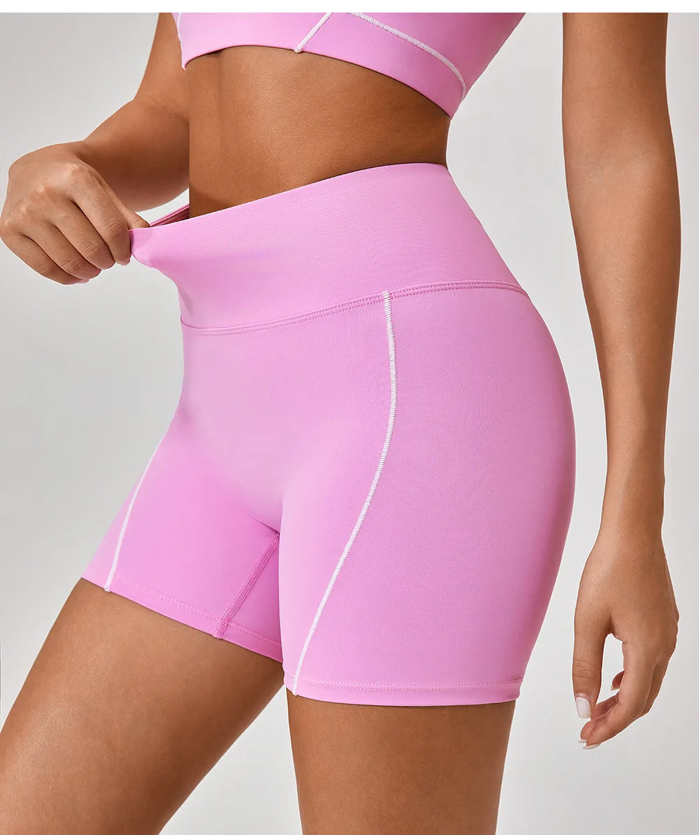 Women's 2024 New INS Network Red Same Hip Lift Body-Tight Sports Fitness One-Piece Yoga 2 Pieces Set by Reinvent Yourself