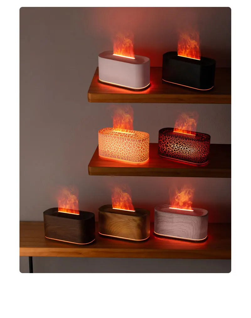 Essential Oil Diffuser,Flame Colorful Water Vapor Fire Humidifier for Aromatherapy Aroma Therapy Machine Room,Flame Diffuser by Reinvent Yourself