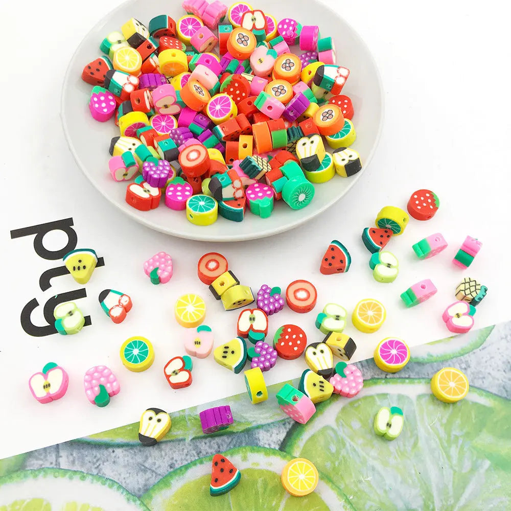 100/1000Pcs Flower Polymer Clay Beads Pattern Round Polymer Clay Beads for Jewelry Making Findings, Bracelet Accessories by Reinvent Yourself