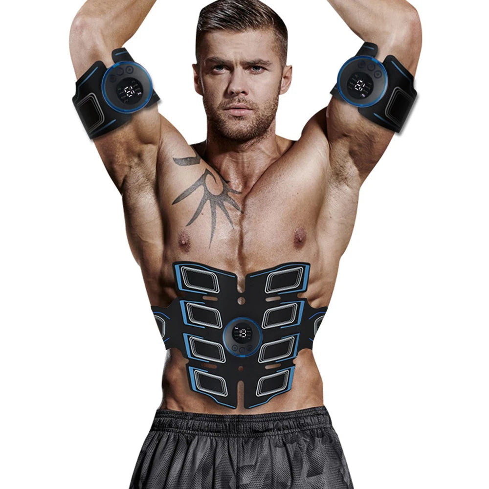 USB Rechargeable Muscle Massager Portable Muscle Trainer Abdominal Muscle Shaping Belt Exercise Fitness Massager Relax Fatigue by Reinvent Yourself