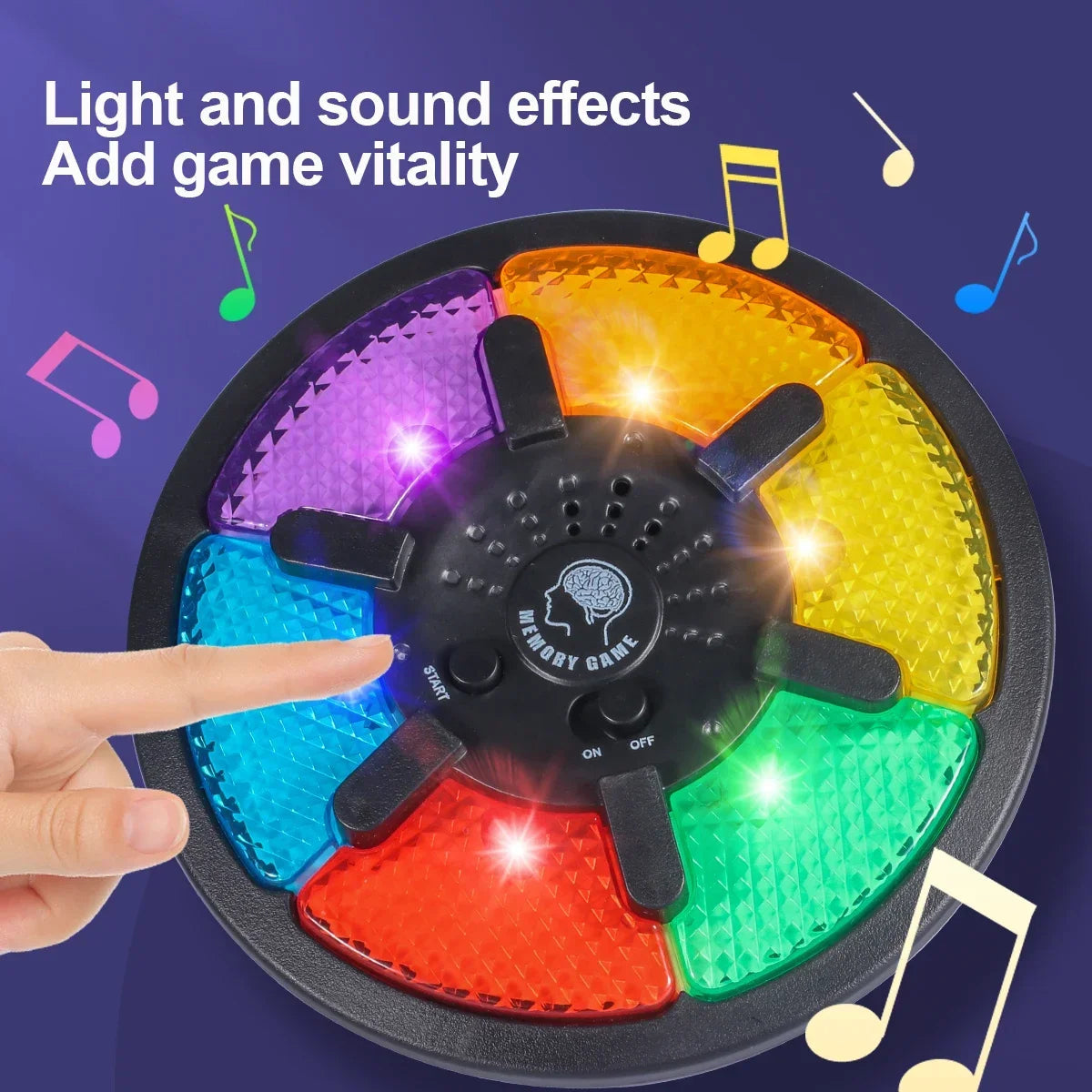 Memory Game Machine Handheld Electronic Memory Game with Light and Sound Puzzles Creative Interactive Game Toys Memory Training by Reinvent Yourself