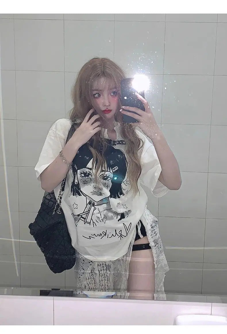 Skirts Women Solid Hollow Out Chic Lace-up Design Streetwear Daily Sweet Spicy Girls Layering Trendy Harajuku Popular Summer by Reinvent Yourself