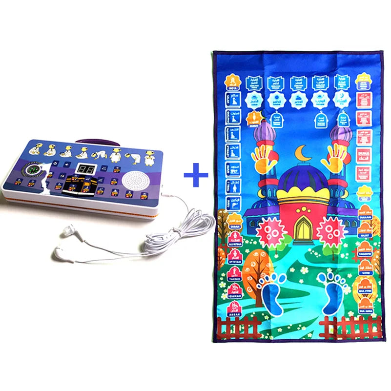 Talking Prayer Mat Educational Interactive Rug Salah Muslim Kids Gift Islam Electronic Worship Blanket Compass Islamic Carpet by Reinvent Yourself
