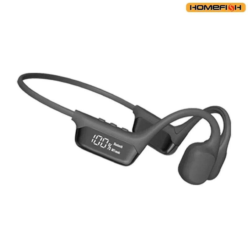 IPX8 Waterproof Bone Conduction Headphones, Open Ear Bluetooth Sport Headphones with 32GB MP3, 72H Battery Life by Reinvent Yourself