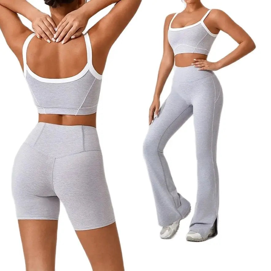 Women's 2024 New INS Network Red Same Hip Lift Body-Tight Sports Fitness One-Piece Yoga 2 Pieces Set by Reinvent Yourself
