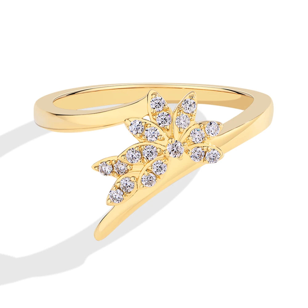 MINTYBOX Moissanite Ring S925 Sterling Silver Flower D VVS1 Lab Diamond Engagement Rings For Women Luxury Wedding Jewelry Gift by Reinvent Yourself