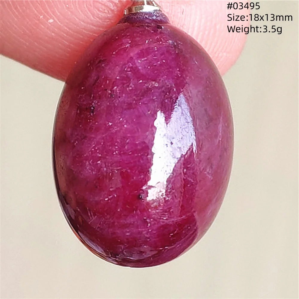 Natural Red Ruby Pendant Jewelry Love Heart Watermelon Ruby Zoisite Necklace Women Men 925 Sterling Silver AAAAA by Reinvent Yourself
