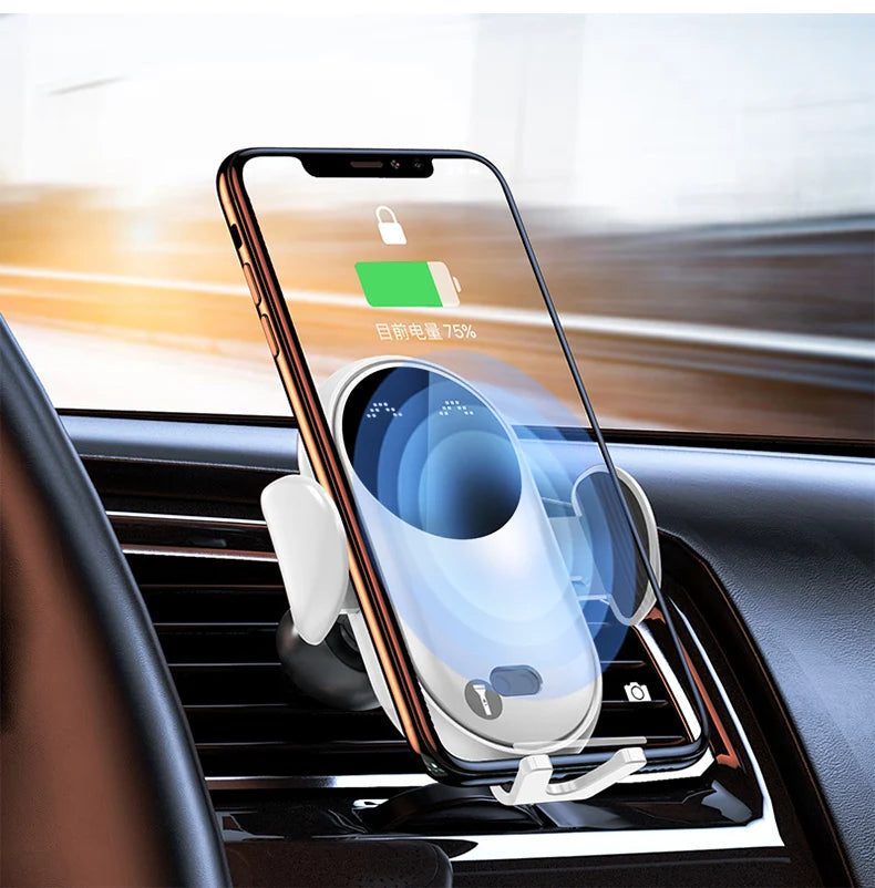 Wireless Charger Car Mount for Air Vent Mount Car Phone Holder Rotating Intelligent Infrared Fast Wireless Charging Charger by Reinvent Yourself