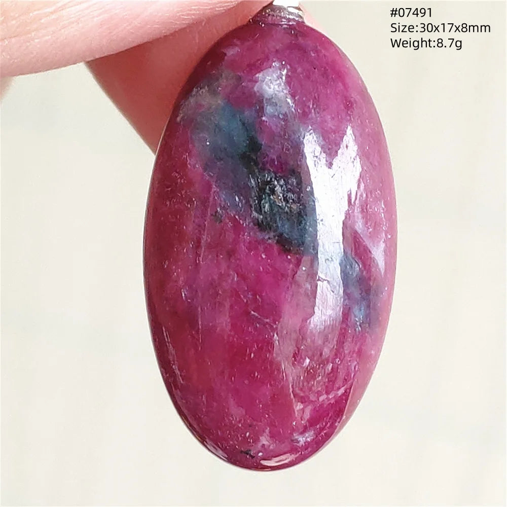 Natural Red Ruby Pendant Jewelry Love Heart Watermelon Ruby Zoisite Necklace Women Men 925 Sterling Silver AAAAA by Reinvent Yourself