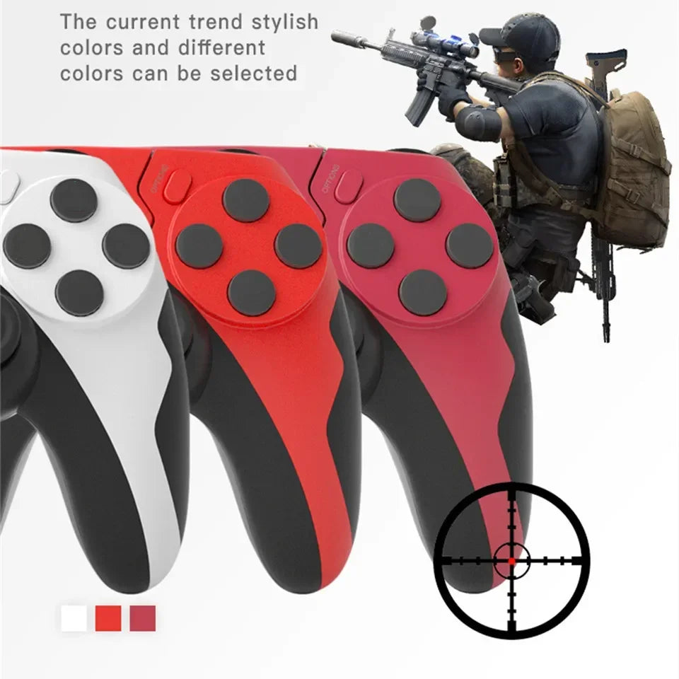 GAMINJA Wireless Controller Bluetooth Gamepad Double Vibration 6Axis Joypad Touchpad Microphone Earphone Port For PS4 PS3 PC by Reinvent Yourself