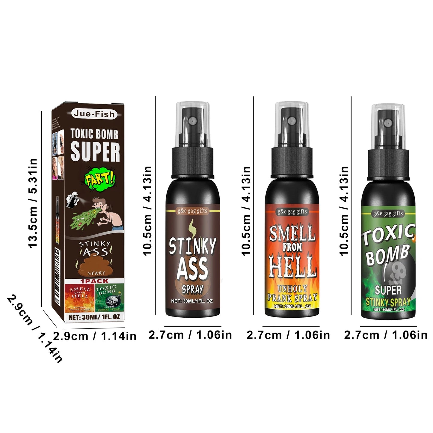 Novelties Liquid Fart Gag Prank Joke Spray Can Stink Bomb Smelly Stinky Gas Joke Sprinkle Prank Family Entertainment Supply by Reinvent Yourself