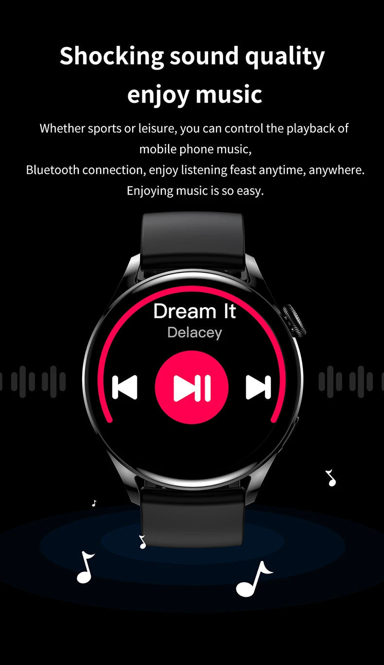 LIGE NFC Access Control Smart Watch Men Bluetooth Call Sport Fitness Men's Wristwatch Heart Rate Monitor Waterproof Smartwatch by Reinvent Yourself