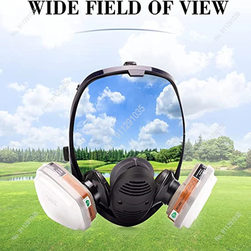Chemical Gas Mask 6800 Dust Respirator Anti-Fog Full Face Mask Filter For Industrial Acid Gas, Welding Spray Paint Insecticide by Reinvent Yourself
