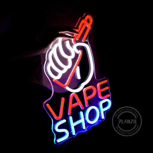 VAPE Shop Neon Sign for Smoke Shop LED Light Up E-cigar Business Store Sign Logo Wall Decor Birthday Christmas Dad Husband Gift by Reinvent Yourself