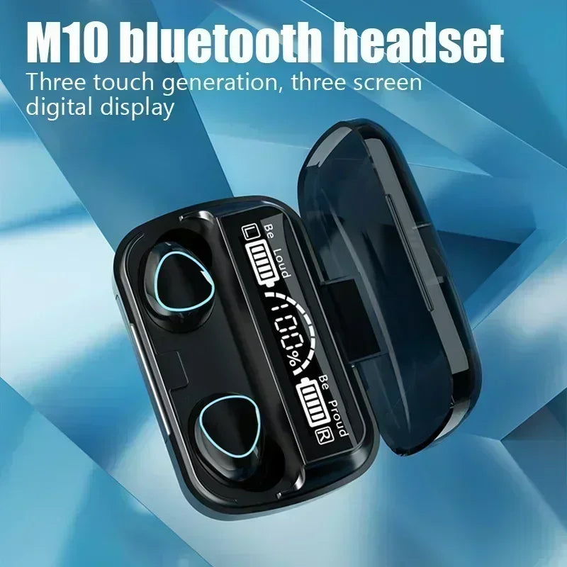 Bluetooth headset M10 hands-free LED Dispay headset Bluetooth HiFi stereo music wireless earplug waterproof game headset by Reinvent Yourself