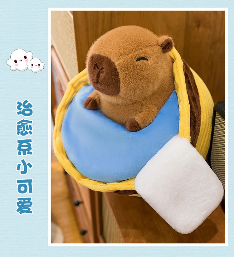 Take a Shower Capybara Plush Toy Stuffed Animals Pillow Hugging Toy Creative Trick Home Decor Play House for Kids Birthday Gifts by Reinvent Yourself