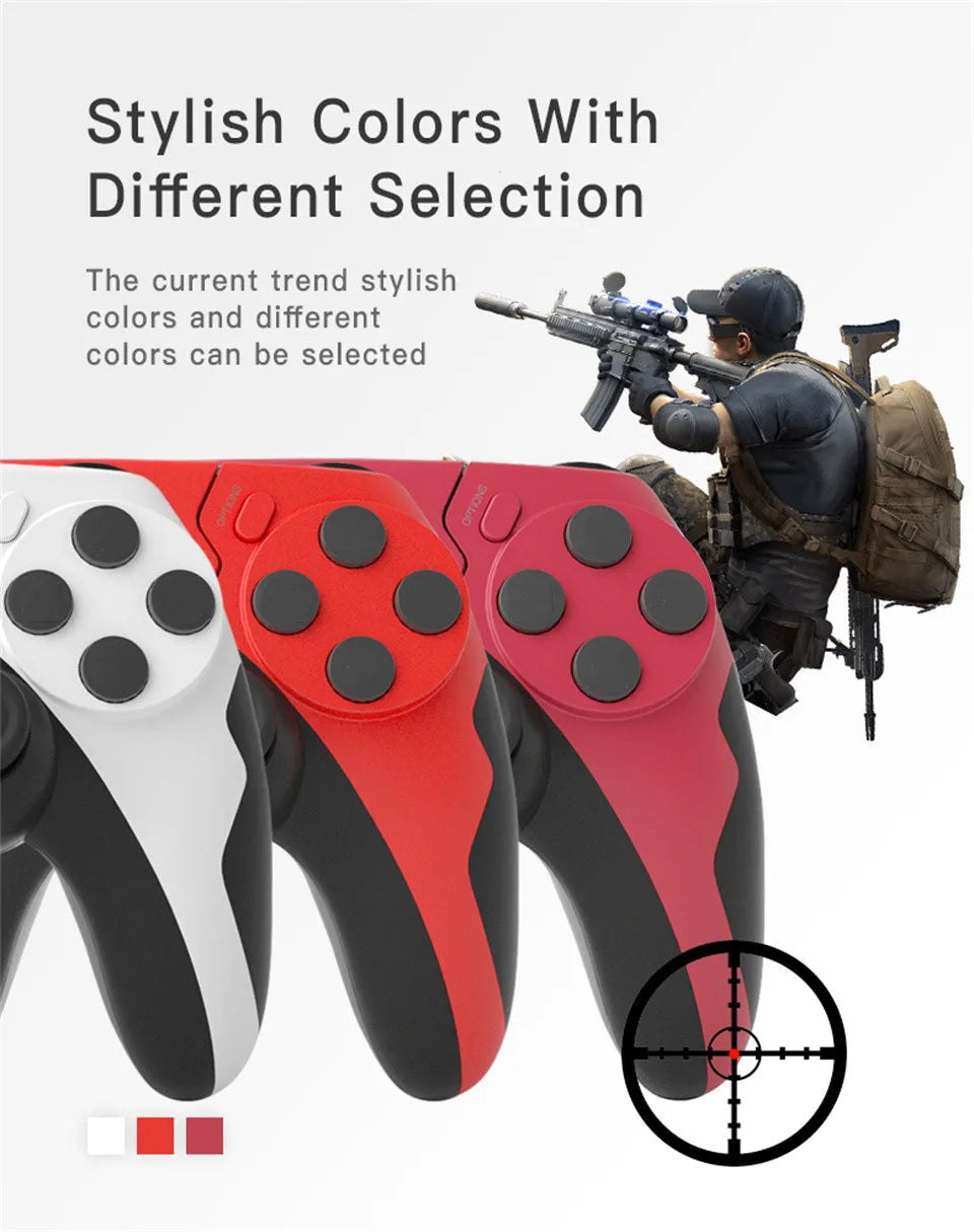 GAMINJA Wireless Controller Bluetooth Gamepad Double Vibration 6Axis Joypad Touchpad Microphone Earphone Port For PS4 PS3 PC by Reinvent Yourself