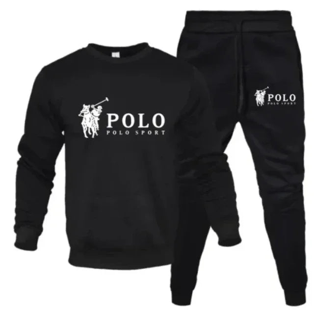 A two-piece set of men's round-neck pullover and jogging pants for autumn and winter fashion fitness outdoor casual sportswear by Reinvent Yourself