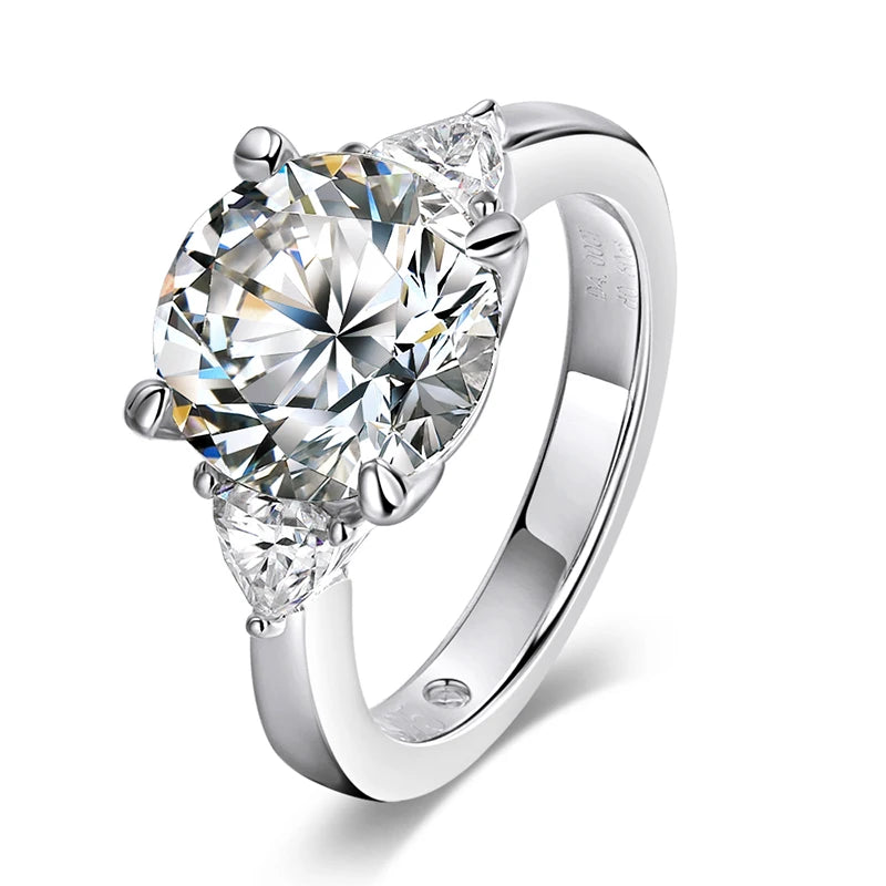 OEVAS 100% 925 Sterling Silver 4cttw D Color Moissanite Rings For Women Diamond Engagement Wedding Band Fine Jewelry Gifts by Reinvent Yourself