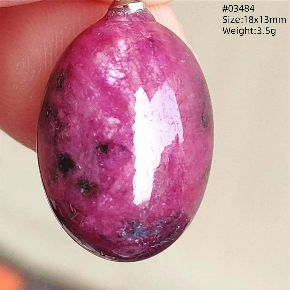 Natural Red Ruby Pendant Jewelry Love Heart Watermelon Ruby Zoisite Necklace Women Men 925 Sterling Silver AAAAA by Reinvent Yourself
