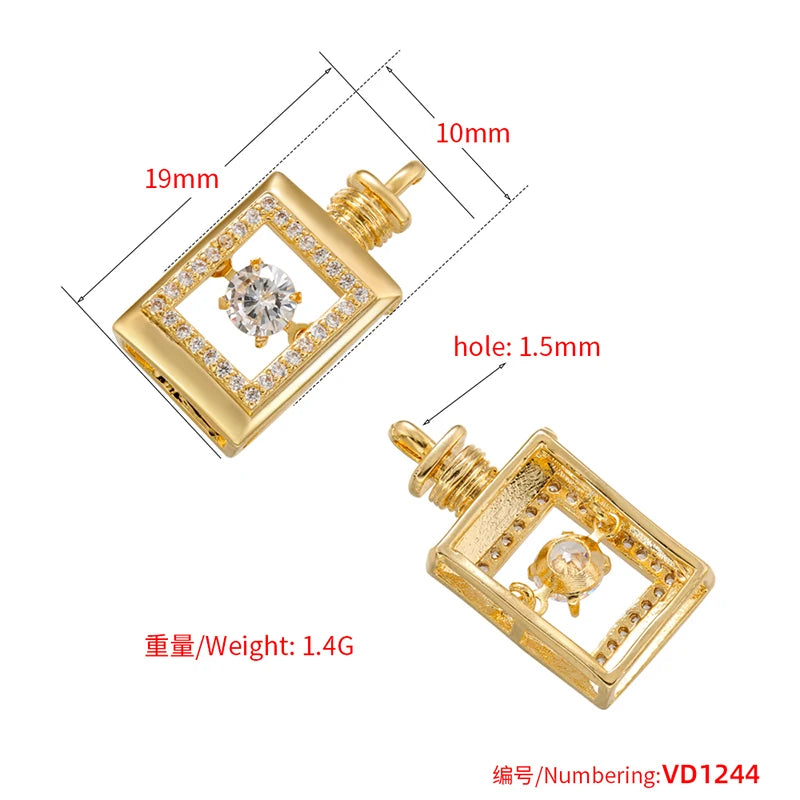 ZHUKOU whale charms for jewelry making crown pendants for handmade jewelry making supplies accessories wholesale VD1247 by Reinvent Yourself