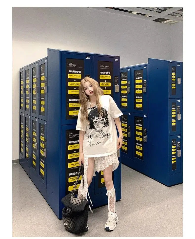 Skirts Women Solid Hollow Out Chic Lace-up Design Streetwear Daily Sweet Spicy Girls Layering Trendy Harajuku Popular Summer by Reinvent Yourself