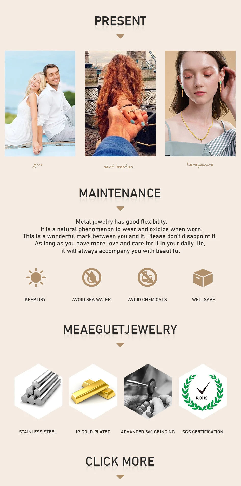 Lariat Necklace, Tiny Ball Pendant Y Drop Long Necklace For Women, Stainless Steel Gold Plated Jewelry Party Gifts by Reinvent Yourself