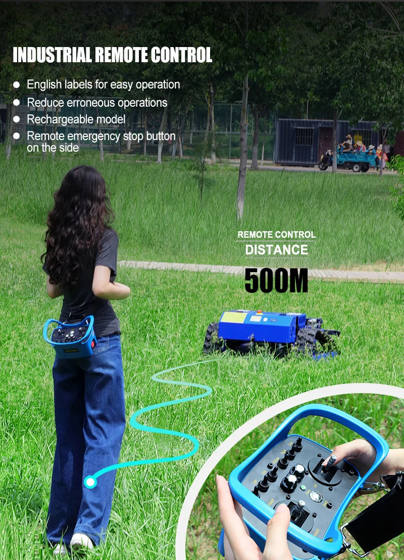 550mm Self-Propelled Remote-Controlled Lawn Mower for Small Household Gardens Outdoor Maintenance Robot by Reinvent Yourself