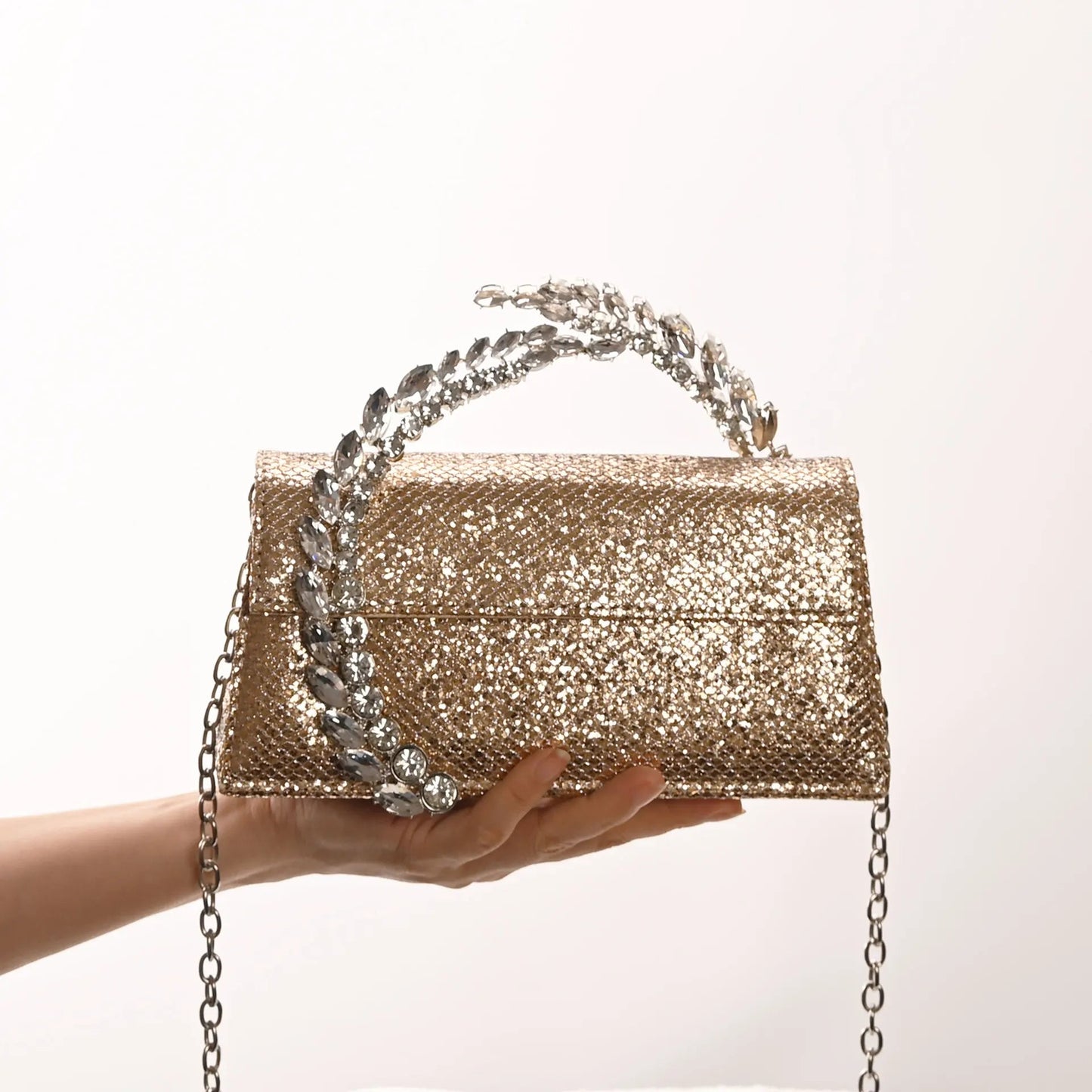 Luxury Diamond Evening Bag Clutch Satin Women Designer Handbags Crystal Silk Shoulder Crossbody Bags for Women Wedding Box Bag by Reinvent Yourself