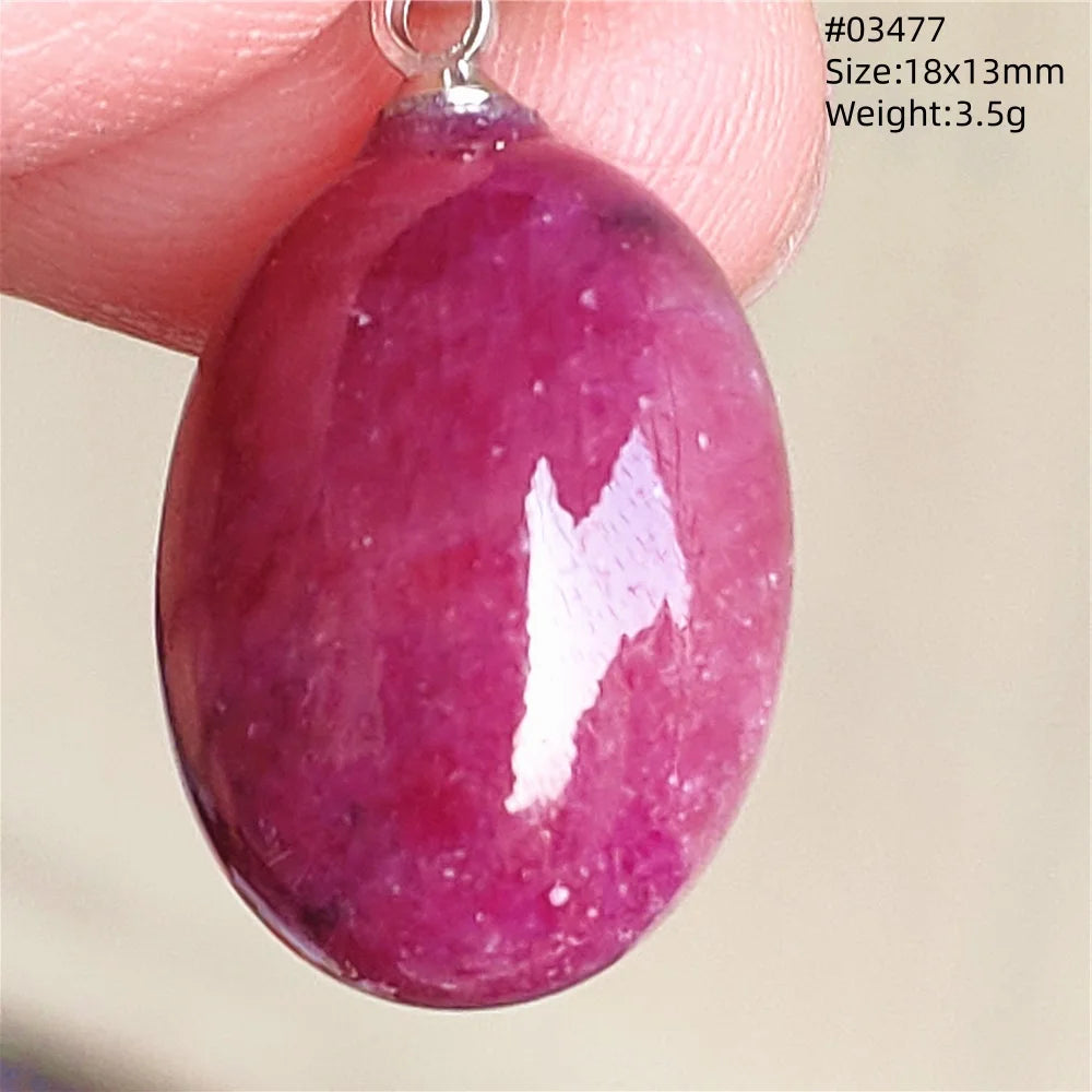 Natural Red Ruby Pendant Jewelry Love Heart Watermelon Ruby Zoisite Necklace Women Men 925 Sterling Silver AAAAA by Reinvent Yourself