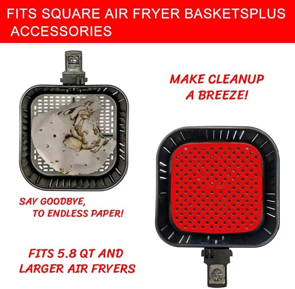 Reusable Air Fryer Silicone Mat Non-stick Baking Mat Pastry Tools Bakeware Oil Mats Cake Grilled Saucer Kitchen Accessories by Reinvent Yourself