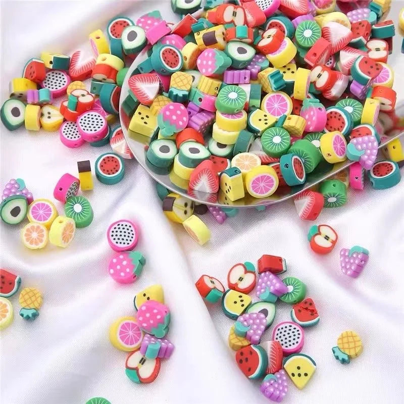 100/1000Pcs Flower Polymer Clay Beads Pattern Round Polymer Clay Beads for Jewelry Making Findings, Bracelet Accessories by Reinvent Yourself