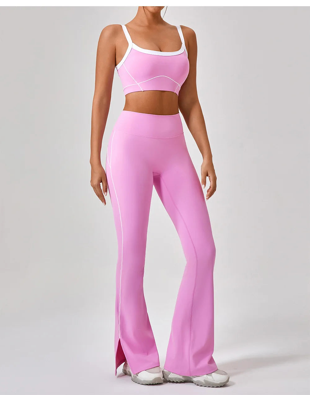 Women's 2024 New INS Network Red Same Hip Lift Body-Tight Sports Fitness One-Piece Yoga 2 Pieces Set by Reinvent Yourself
